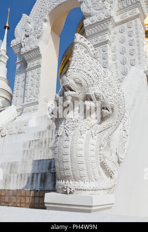 Naga at Wat suan dok, Chiang Mai, Thailand Stock Photo