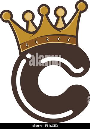 alphabet letter with crown king queen vector Stock Vector Image & Art ...