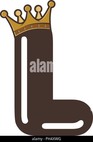 alphabet letter with crown king queen vector Stock Vector Image & Art ...