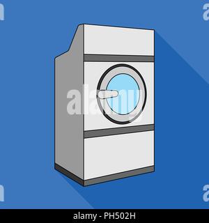 Industrial washing machine. Dry cleaning single icon in flat style vector symbol stock illustration . Stock Vector