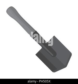 Military entrenching tool icon in cartoon,black style isolated on white ...