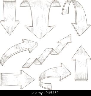 hand drawn arrows icons set Stock Vector Image & Art - Alamy