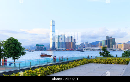 Hong Kong - August 01, 2018: Tamar Park Stock Photo