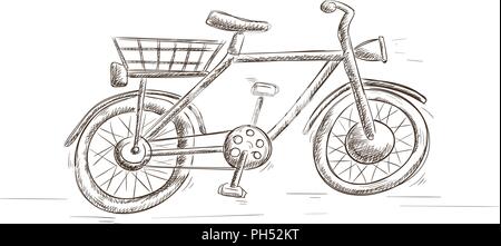 Bicycle. Hand drawn sketch Stock Vector