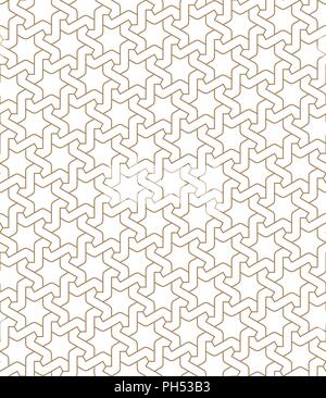 Arabic geometric ornament based on traditional arabic art. Muslim mosaic.The inner corners of the stars are rounded. Stock Vector