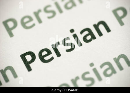 word Armenian language printed on white paper macro Stock Photo - Alamy