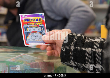 FDJ (French national lottery operator) tickets Stock Photo