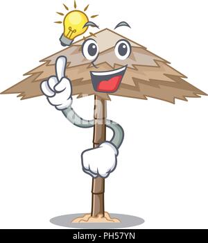 Have an idea beautiful beach shelter sand isolated cartoon vector illustration Stock Vector