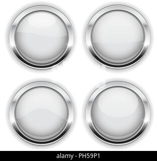 Set of blank white buttons with shadow Stock Vector Image & Art - Alamy