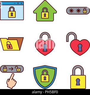 Security and Locks Stock Vector