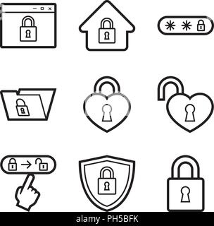 Security and Locks Stock Vector