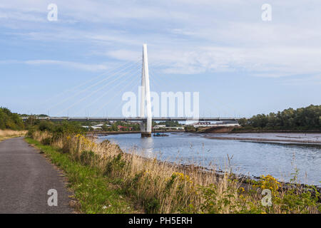 The Northern Spire bridge crossing the River Wear at Sunderland,England,Uk Stock Photo