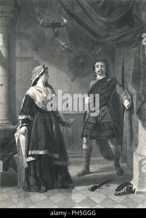 'Macbeth', c1870. Artists: Alexander Keith Johnston, Charles W Sharpe. Stock Photo