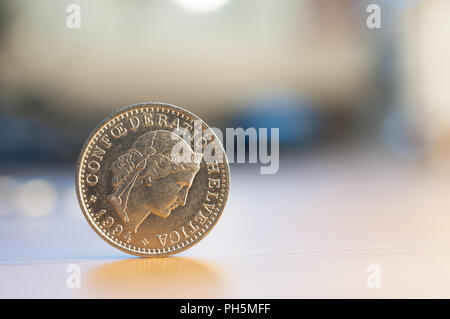 Twenty Rappen coin from 1994, Switzerland Stock Photo