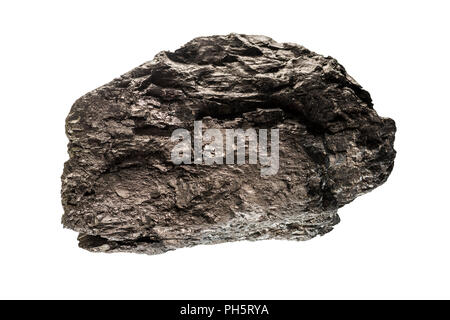 coal stone on white isolated Stock Photo