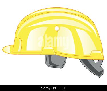 Vector illustration of the defensive helmet of the builder of the wanted colour Stock Vector