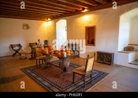 Predjama, Slovenia - 13.08.2018: Interior of Predjama Castle in Postojna Cave, Slovenia Stock Photo