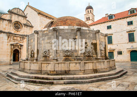 Big Onofrio's Fountain in Dubrovnik old town, Croatia Stock Photo