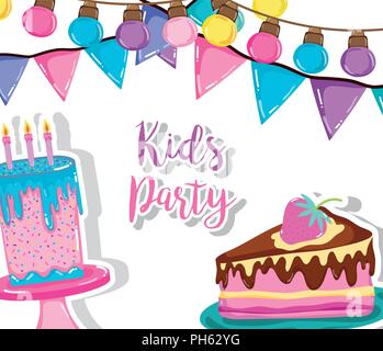 Kids party cartoon Stock Vector