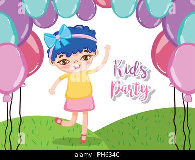 Kids party cartoons Stock Vector