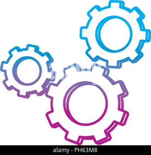 degraded line industry gears engineering factory process Stock Vector ...