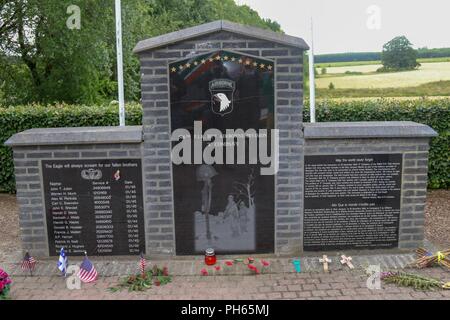 Monument for Easy Company, 101st Airborne. At brecourt, Normandy France ...