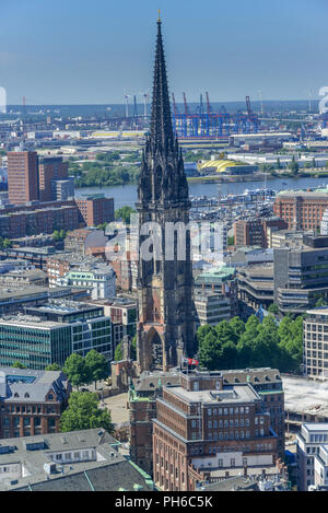 Ehemalige Hauptkirche St. Nikolai, Hopfenmarkt, Willy-Brandt-Strasse, Hamburg, Deutschland Stock Photo