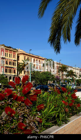 Via Roma Cagliari Sardinia Italy Stock Photo