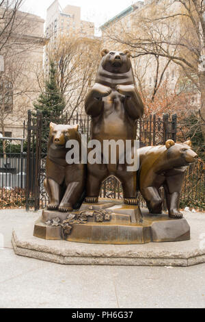 group of bears in playground New York City Stock Photo