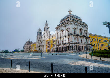 The national palace Mafra. the most monumental palace and monastery in Portugal.  Europe.  Portugal. Stock Photo