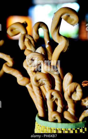 Bread sticks in Hotel Stock Photo