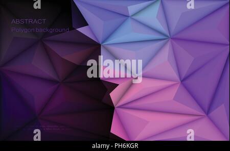 Vector 3D Geometric, Polygon, Line, Triangle pattern shape for wallpaper or background. Illustration low poly, polygonal design with dark blue color.  Stock Vector