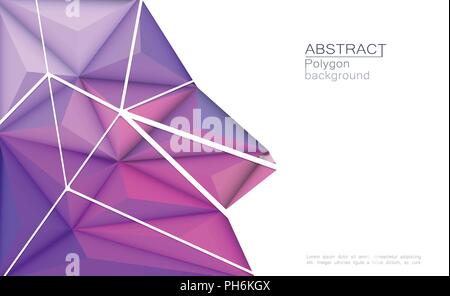 Vector 3D Geometric, Polygon, Line, Triangle pattern shape for wallpaper or background. Illustration low poly, polygonal design with dark blue color.  Stock Vector