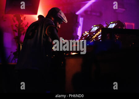 Denmark, Copenhagen - August 11, 2018. The American electronic music composer and house music producer Marcellus Pittman performs a live concert during the electronic music festival STRØM Festival 2018 in Copenhagen. (Photo credit: Gonzales Photo - Malthe Ivarsson). Stock Photo