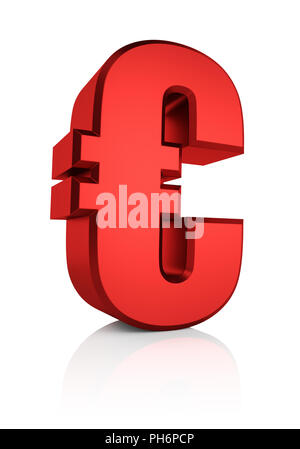 3d euro sign, isolated white background, 3d image Stock Photo - Alamy
