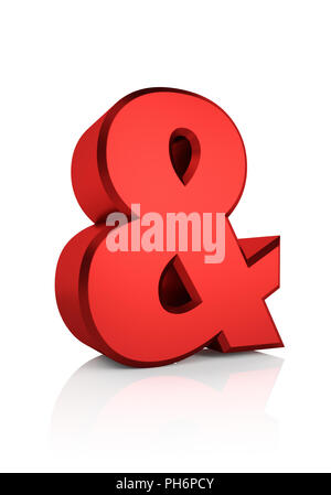 3d red ampersand Stock Photo - Alamy