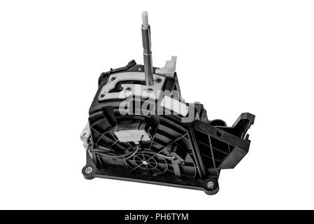 selector switch gear box car on a white background Stock Photo