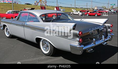 CONCORD, NC - April 8, 2017: 1957 Dodge Custom Royal automobile on display at the Pennzoil AutoFair classic car show held at Charlotte Motor Speedway. Stock Photo