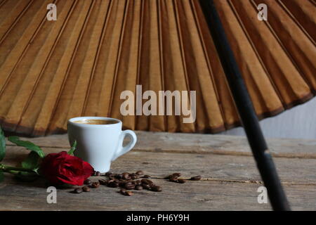 Coffee bean blends captured through mood evoking styling Stock Photo