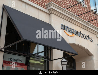 Entrance to Amazon Books physical retail location Stock Photo