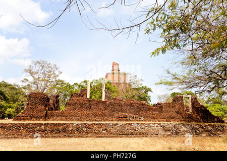 Ruins in jetavana monastery Stock Photo
