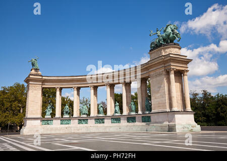 Heroes square in budapest, hungary Stock Photo