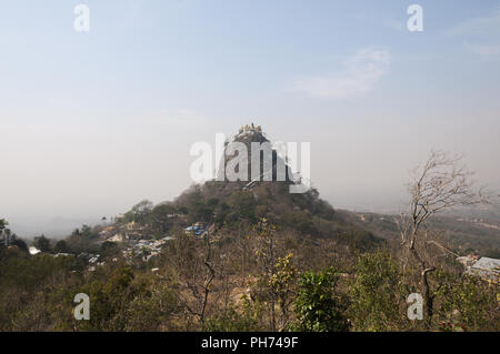 Buddhist temple, pagoda Mount Popa in Burma, Myanmar. Stock Photo