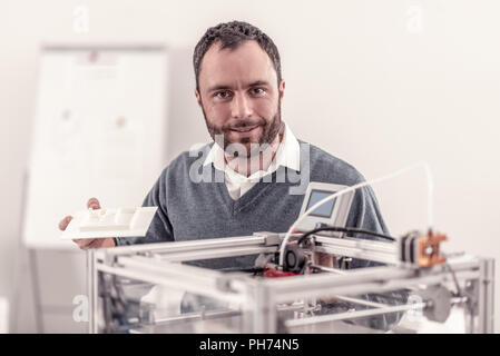 Creative adult designer making a 3D model Stock Photo