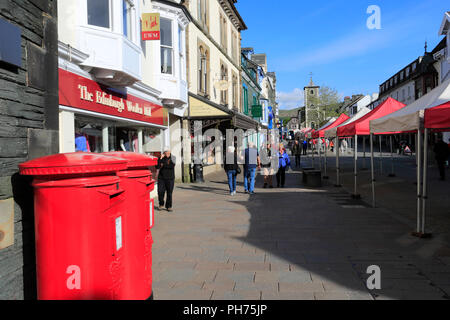 View of Keswick town, Lake District National Park, Cumbria County, England, UK Stock Photo