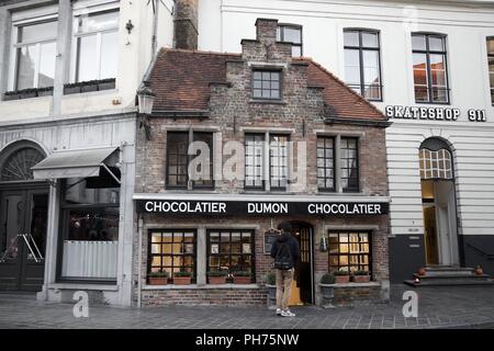 Chocoaltier Dumon at Bruges, Belgium Stock Photo