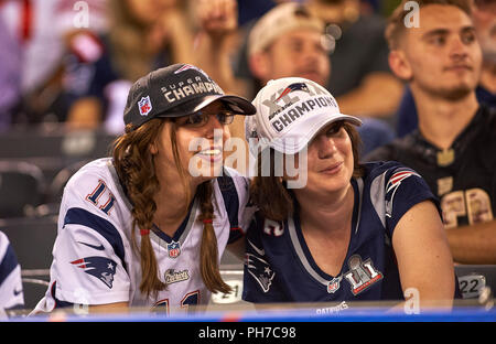 Eats Rutherford, USA. 30th Aug 2018. New England Patriots fans during preseason game between the New England Patriots and the New York Giants at MetLife Stadium in East Rutherford, New Jersey. Duncan Williams/CSM Credit: Cal Sport Media/Alamy Live News Stock Photo