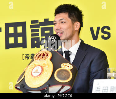 Ryota Murata, AUGUST 30, 2018 - Boxing : Ryota Murata of Japan attends a press conference to announce his WBA middleweight title bout which will be held on October 20 at Park Theater in Las Vegas, Nevada, United States, at Hotel Grand Palace in Tokyo, Japan, August 30, 2018. The bout will be streamed live on DAZN. (Photo by Hiroaki Yamaguchi/AFLO) Stock Photo