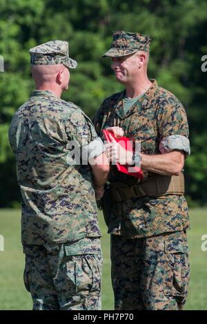 U.S. Marine Lt. Col. Jonathan M. Geisler, commanding officer of Marine ...