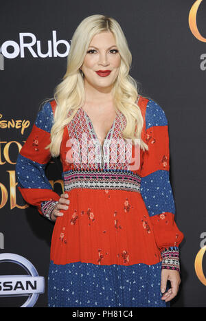 Film Premiere Christopher Robin  Featuring: Tori Spelling Where: Los Angeles, California, United States When: 31 Jul 2018 Credit: Apega/WENN.com Stock Photo